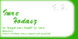 imre hodasz business card